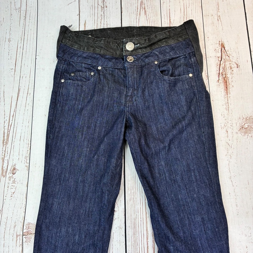 William Rast Womens Double Waistband Bootcut Jeans Indigo Blue Size 28